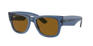 0RB0840S MEGA WAYFARER 668073 - Transparent Blue - Brown - Size 51