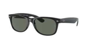 0RB2132 NEW WAYFARER 901/58 - Black - Green Polarized - Size 52