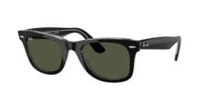 0RB2140 WAYFARER 129431 - Black On Transparent - Green - Size 50