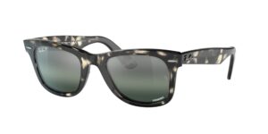 0RB2140 WAYFARER 1333G6 - Grey Havana - Silver/Blue Polarised+ - Size 50