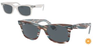 0RB2140 WAYFARER 1407R5 - Photo Striped Light Blue - Blue - Size 50