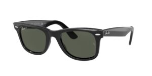 0RB2140 WAYFARER 901/58 - Black - Green Polarized - Size 50