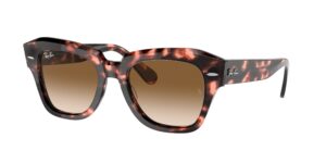 0RB2186 STATE STREET 133451 - Pink Havana - Light Brown Gradient - Size 49