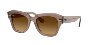 0RB2186 STATE STREET 682785 - Transparent Light Brown - Gradient Brown - Size 49
