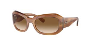 0RB2212 BEATE 140351 - Striped Brown - Clear & Brown - Size 56