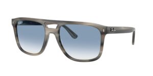 0RB2213 14243F - Grey Havana - Clear Gradient Blue - Size 55