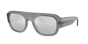 0RB2218 668482 - Transparent Grey - Grey Mirror Gradient Silver Polarised - Size 55