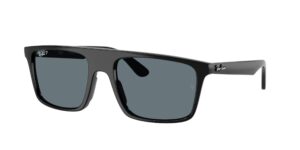 0RB2222 901/3R - Black - Dark Blue Polarized - Size 55