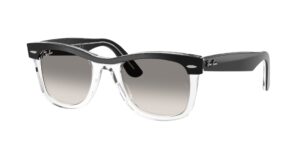 0RB2240 WAYFARER 129432 - Black On Transparent - Clear Gradient Grey - Size 50