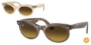 0RB2242 WAYFARER OVAL 138685 - Photo Waves Brown - Brown - Size 53