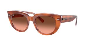 0RB2286 DOREEN 1415A5 - Red Havana On Transparent Multicolour - Pink Gradient Brown - Size 49