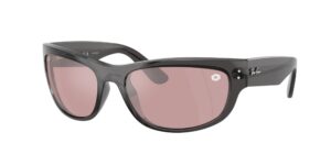 0RB2289 MEGA BALORAMA 14543E - Transparent Black - Red Polarized - Size 63
