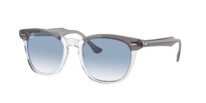0RB2298 HAWKEYE 13553F - Grey On Transparent - Clear Blue - Size 52