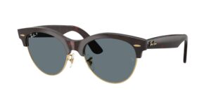 0RB2341 CLUBMASTER WAY 990/3R - Red Havana On Gold - Dark Blue Polarized - Size 54