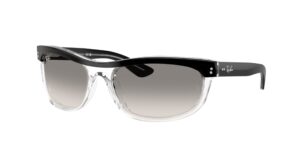 0RB2489 BALORAMA 129432 - Black On Transparent - Clear Gradient Grey - Size 62
