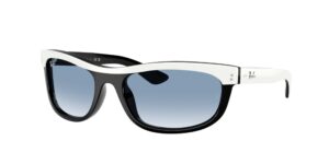 0RB2489 BALORAMA 14443F - White On Black - Clear Gradient Blue - Size 62