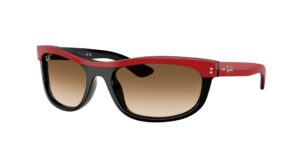 0RB2489 BALORAMA 955/51 - Red On Black - Clear Gradient Brown - Size 62