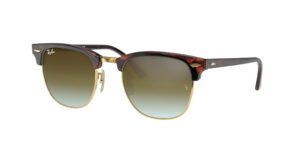 0RB3016 CLUBMASTER 990/9J - Red Havana - Green Gradient Flash - Size 49