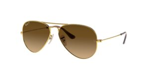 0RB3025 AVIATOR LARGE METAL 001/M2 - Arista Gold - Brown Polarized - Size 58