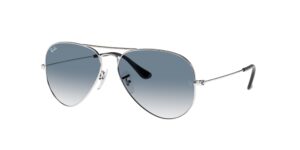0RB3025 AVIATOR LARGE METAL 003/3F - Silver - Light Blue Gradient - Size 55