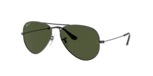 0RB3025 AVIATOR LARGE METAL 004/58 - Gunmetal - G-15 Green Polarised - Size 58