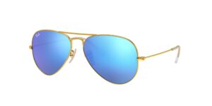 0RB3025 AVIATOR LARGE METAL 112/17 - Gold - Blue Flash - Size 55