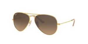 0RB3025 AVIATOR LARGE METAL 112/M2 - Gold - Brown Polarized - Size 55