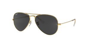 0RB3025 AVIATOR LARGE METAL 919648 - Gold - Black Polarised - Size 55