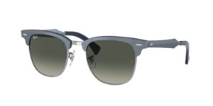 0RB3507 CLUBMASTER ALUMINUM 924871 - Blue On Silver - Grey - Size 51