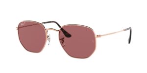 0RB3548N HEXAGONAL 9202AF - Rose Gold - Violet Polarized - Size 51