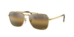 0RB3636 NEW CARAVAN 9196G5 - Gold - Silver & Brown Polarised+ - Size 58