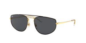 0RB3668 905487 - Black On Gold - Dark Grey - Size 55
