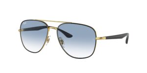 0RB3683 90003F - Black On Gold - Blue - Size 56