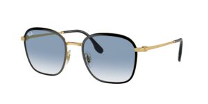 0RB3720 90003F - Black On Gold - Light Blue - Size 55