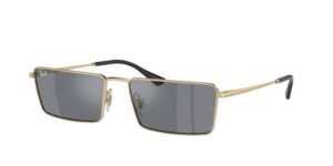 0RB3741 EMY 92136V - Gold - Dark Grey Flash Silver - Size 56
