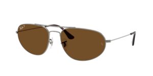 0RB3945 004/57 - Gunmetal - Brown Polarized - Size 60