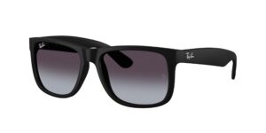 0RB4165 JUSTIN 601/8G - Rubber Black - Dark Grey - Size 51