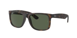 0RB4165 JUSTIN 865/9A - Havana - Dark Green Polarized - Size 55