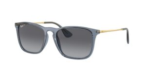 0RB4187 CHRIS 6592T3 - Transparent Blue - Grey Polarized - Size 54