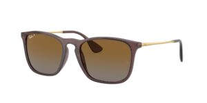 0RB4187 CHRIS 6593T5 - Transparent Brown - Brown Polarized - Size 54