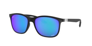0RB4330CH CHROMANCE 601SA1 - Black - Blue Polarised+ - Size 56