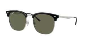 0RB4418D 66709A - Black On Silver - Dark Green Polarized - Size 56