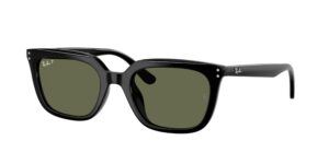 0RB4439D 901/9A - Black - Dark Green Polarized - Size 54