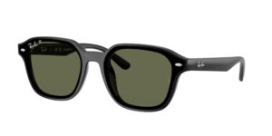 0RB4458D 601/9A - Black - Dark Green Polarized - Size 65