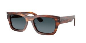 0RB7683S JOSEPH 954/S3 - Striped Havana - Gradient Blue Polarized - Size 55