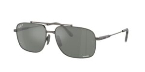 0RB8096 MICHAEL TITANIUM 165/GK - Gunmetal - Silver/Grey Polarised+ - Size 59