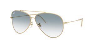 0RBR0101S AVIATOR REVERSE 001/79 - Arista Gold - Clear Gradient Blue - Size 59