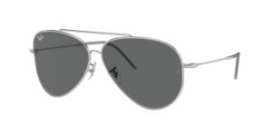 0RBR0101S AVIATOR REVERSE 003/GR - Silver - Dark Grey - Size 59