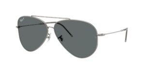 0RBR0101S AVIATOR REVERSE 004/81 - Gunmetal - Polarized Dark Grey - Size 59