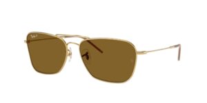 0RBR0102S CARAVAN REVERSE 001/83 - Arista Gold - Polarized Dark Brown - Size 58